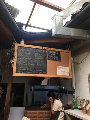 Bakery menu at Nativa in Bogota