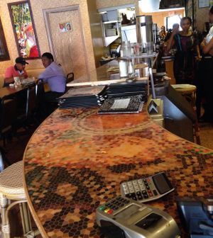 Counter by register at Keren in Washington