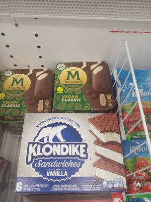 Magnum vegan icecream popsicles at Real Value in Morne Rouge