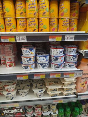 Silk plant milk yoghurt at Real Value in Morne Rouge