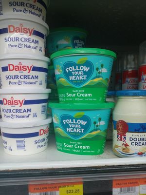 Vegan sourcream at Real Value in Morne Rouge