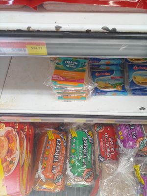 Vegan american cheese slices at Real Value in Morne Rouge