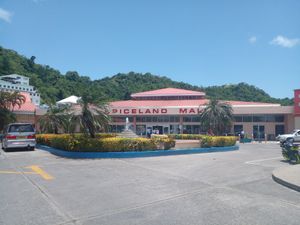 Supermarket located in Spiceland Mall. This is the outside of the mall. at Real Value in Morne Rouge
