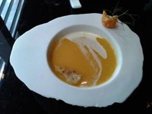 Pumpkin Velouté at Joie Restaurant in Central Singapore