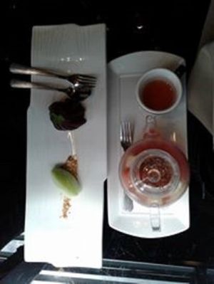 Ice Mallow Apple Melody
Red Wine Poach Pear with Lemon Sorbet at Joie Restaurant in Central Singapore