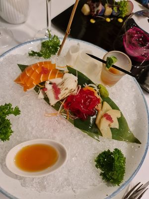 Veg sashimi assorted platter ~ 5/9/22 at Joie Restaurant in Central Singapore