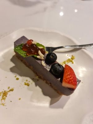 Coconut & Blueberries false cake ~ 5/9/22 at Joie Restaurant in Central Singapore
