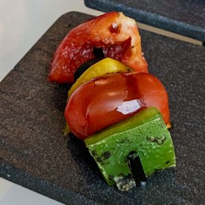 Chef's Selection of Assorted Platter: Vegetable skewer at Joie Restaurant in Central Singapore