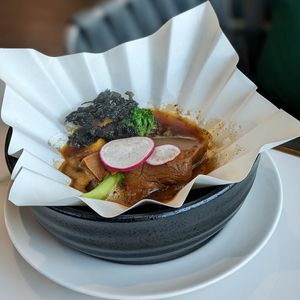 Bailing Mushroom on Paper Hot Pot at Joie Restaurant in Central Singapore