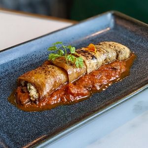 Baked Eggplant Rollatini & Vegan Ricotta at Joie Restaurant in Central Singapore