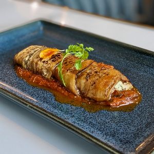 Baked Eggplant Rollatini & Vegan Ricotta at Joie Restaurant in Central Singapore