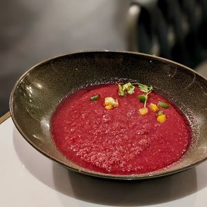 Tomato Gazpacho at Joie Restaurant in Central Singapore