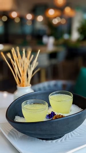 Welcome Drinks & Pasta Sticks at Joie Restaurant in Central Singapore
