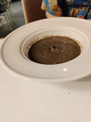 Truffle soup at Joie Restaurant in Central Singapore