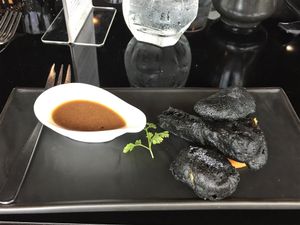 Charcoal Tempura at Joie Restaurant in Central Singapore