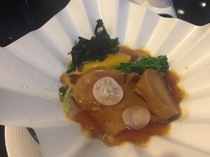 Bailing Mushroom on paper hot pot at Joie Restaurant in Central Singapore