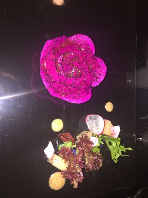 Dragon Fruit Lotus at Joie Restaurant in Central Singapore
