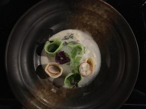 Open ravioli at Joie Restaurant in Central Singapore