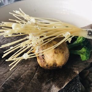Grill Summer Mushroom Steak on “Pu-Ye” Hot Stone at Joie Restaurant in Central Singapore