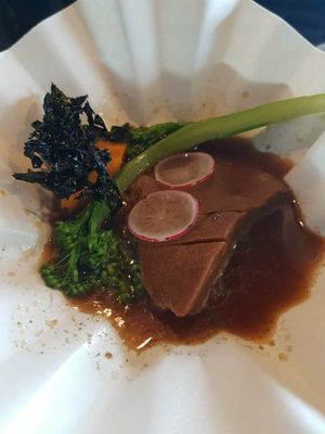 Paper hot pot at Joie Restaurant in Central Singapore