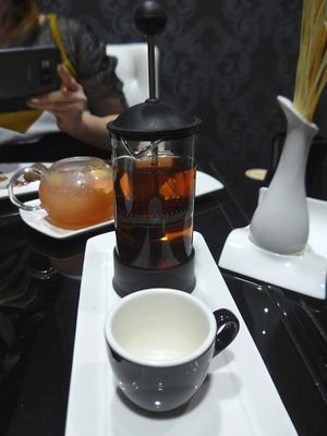 tea/drinks are all with fancy presentation as well at Joie Restaurant in Central Singapore