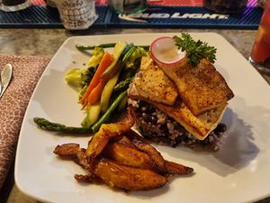 Caribbean platter at Lola Valentina in Isla Mujeres