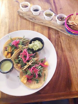 Vegan Cactus taco at Lola Valentina in Isla Mujeres