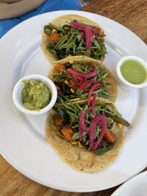 Cactus tacos  at Lola Valentina in Isla Mujeres
