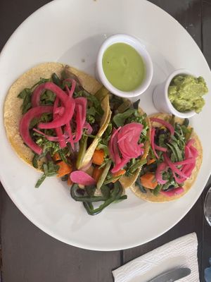 Tacos de nopales  at Lola Valentina in Isla Mujeres