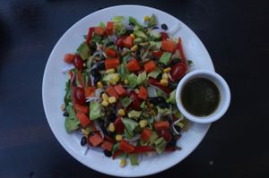 Fresh, healthy salad at Lola Valentina in Isla Mujeres