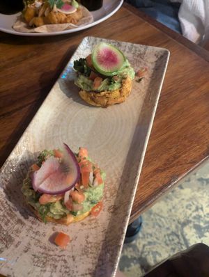 Caribbean tostones at Lola Valentina in Isla Mujeres