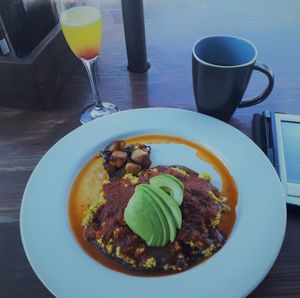 Vegan Lola Rancheros at Lola Valentina in Isla Mujeres