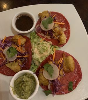 Cauliflower tacos at Lola Valentina in Isla Mujeres