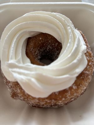 Peach cronut   at Beechwood Doughnuts in St Catharines