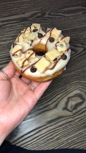A cookie dough doughnut that I can eat, amazing!  at Beechwood Doughnuts in St Catharines