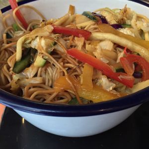 Asian wok noodles at Astrid in Malaga