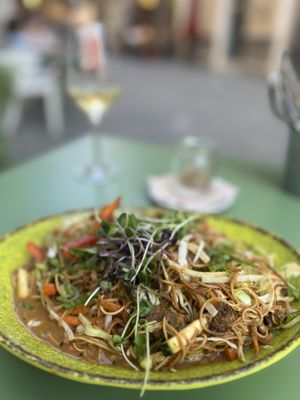 The homemade seitan was delicious 🫶  at Astrid in Malaga