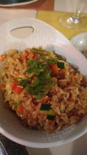 Vegetable fried rice (sooo good) at Astrid in Malaga