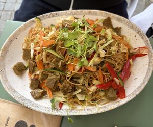 Seitan Nudeln  at Astrid in Malaga