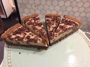 Raw vegan cookies and cream tart at Simple Seed Eatery in South Yarra