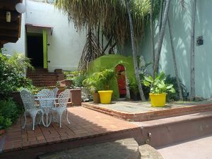 The courtyard at Kalenda in Santo Domingo