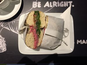 Vegan Bagel  at Blueorange Coffee and Bagel - Alserbachstrasse in Vienna