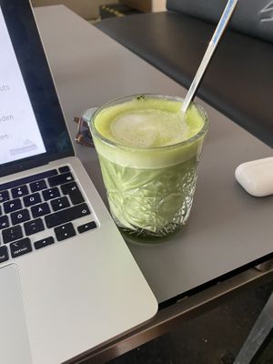Matcha latte   at Blueorange Coffee and Bagel - Alserbachstrasse in Vienna