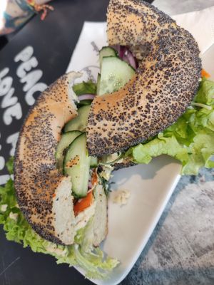 Vegan Laxx Bagel at Blueorange Coffee and Bagel - Alserbachstrasse in Vienna