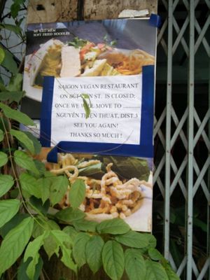 sign of moving at Saigon Vegan - Bui Vien in Ho Chi Minh City