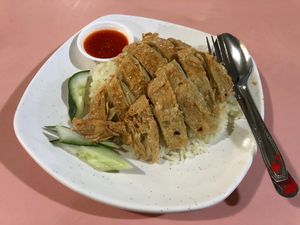 Vegetarian chicken rice at Ci Wen Vegetarian 慈雲素食 in Northeast Singapore