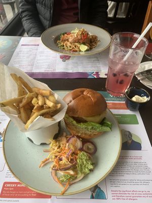 Vegan beyond cheese burger  at Visto Lounge in Torquay