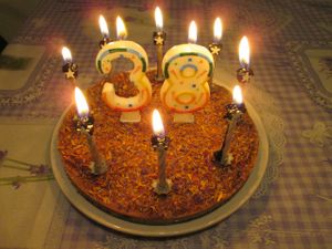 birthday cake at Bio Vegan in Bratislava