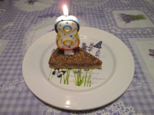 birthday cake at Bio Vegan in Bratislava