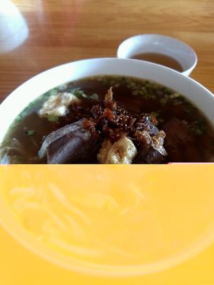 awesome banana noodle dish at Bo De Quan in Hanoi